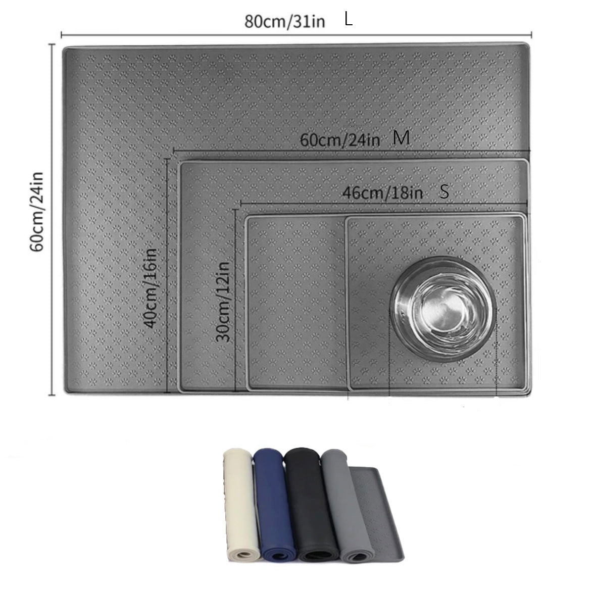 Bundle Futternapf und Rutschfeste Futtermatte